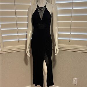 BCBGeneration Lace Mermaid Gown- Black